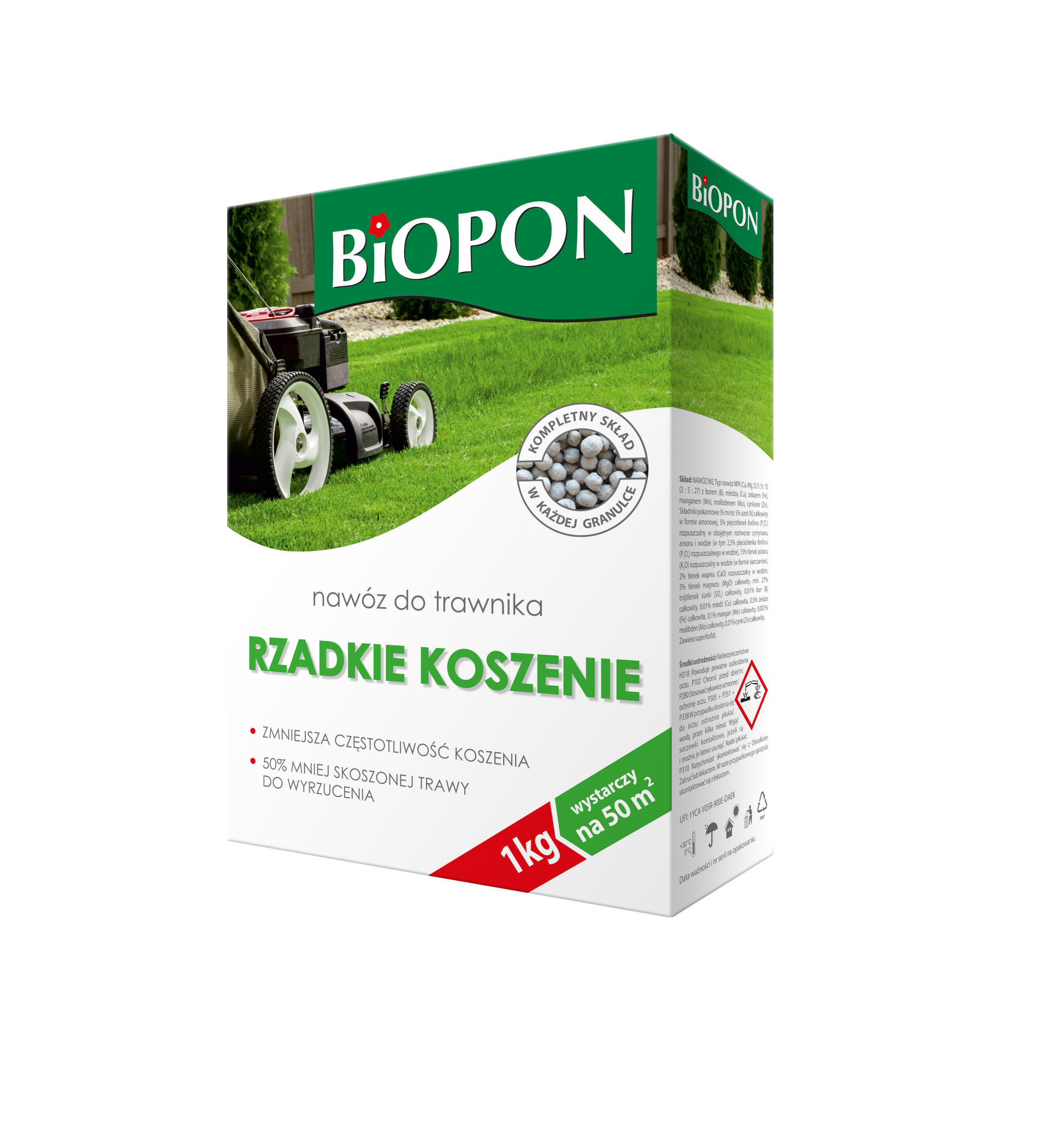 Добриво для газону (нечасте косіння) 1кг, Biopon